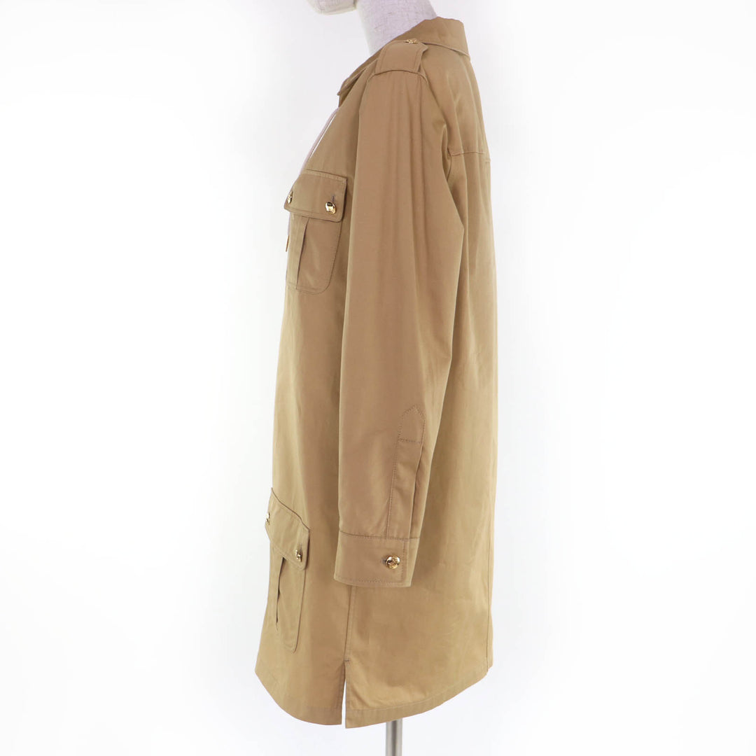 Excellent CELINE one piece Triomphe Button Safari Mini Dress beige 36 2Z490219I