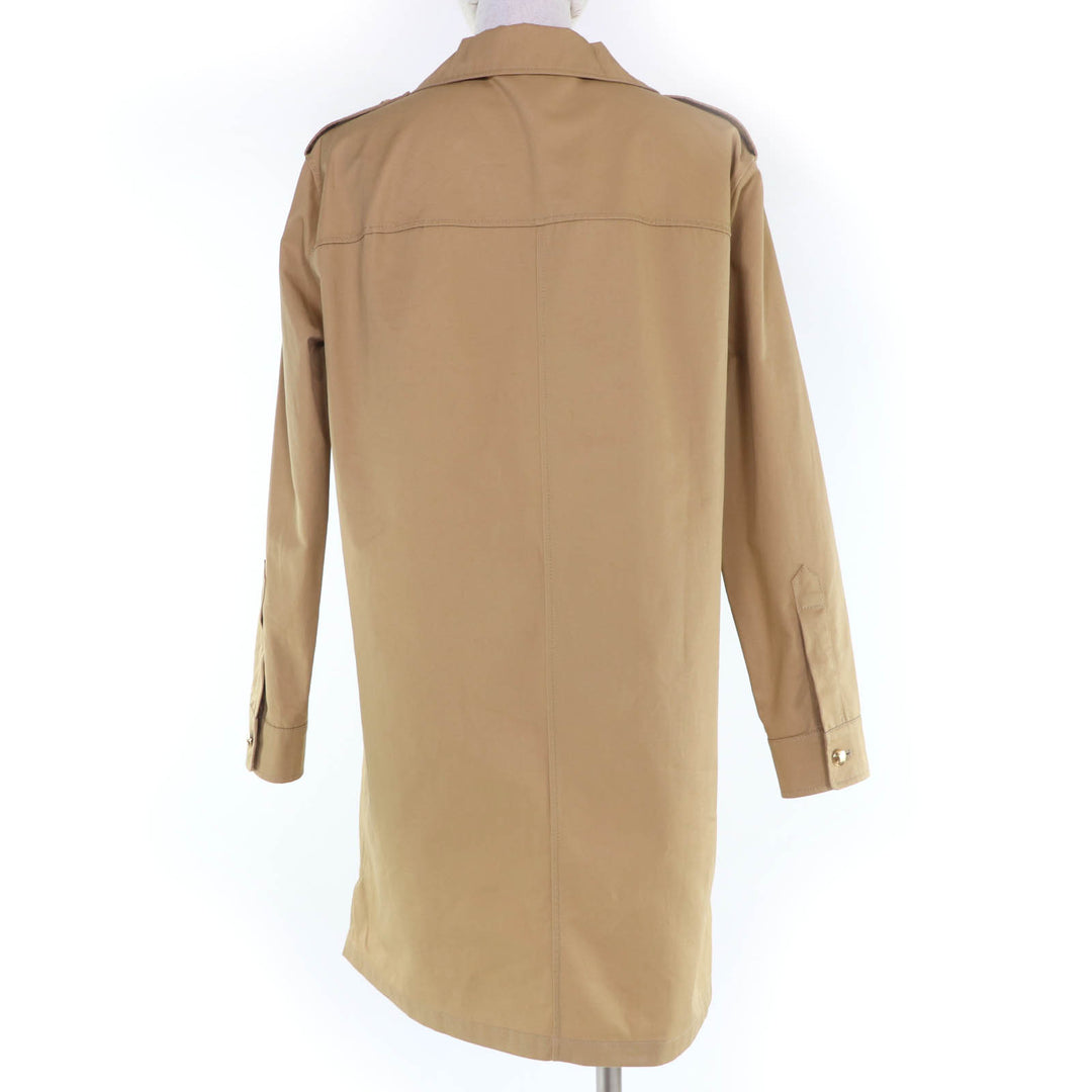 Excellent CELINE one piece Triomphe Button Safari Mini Dress beige 36 2Z490219I