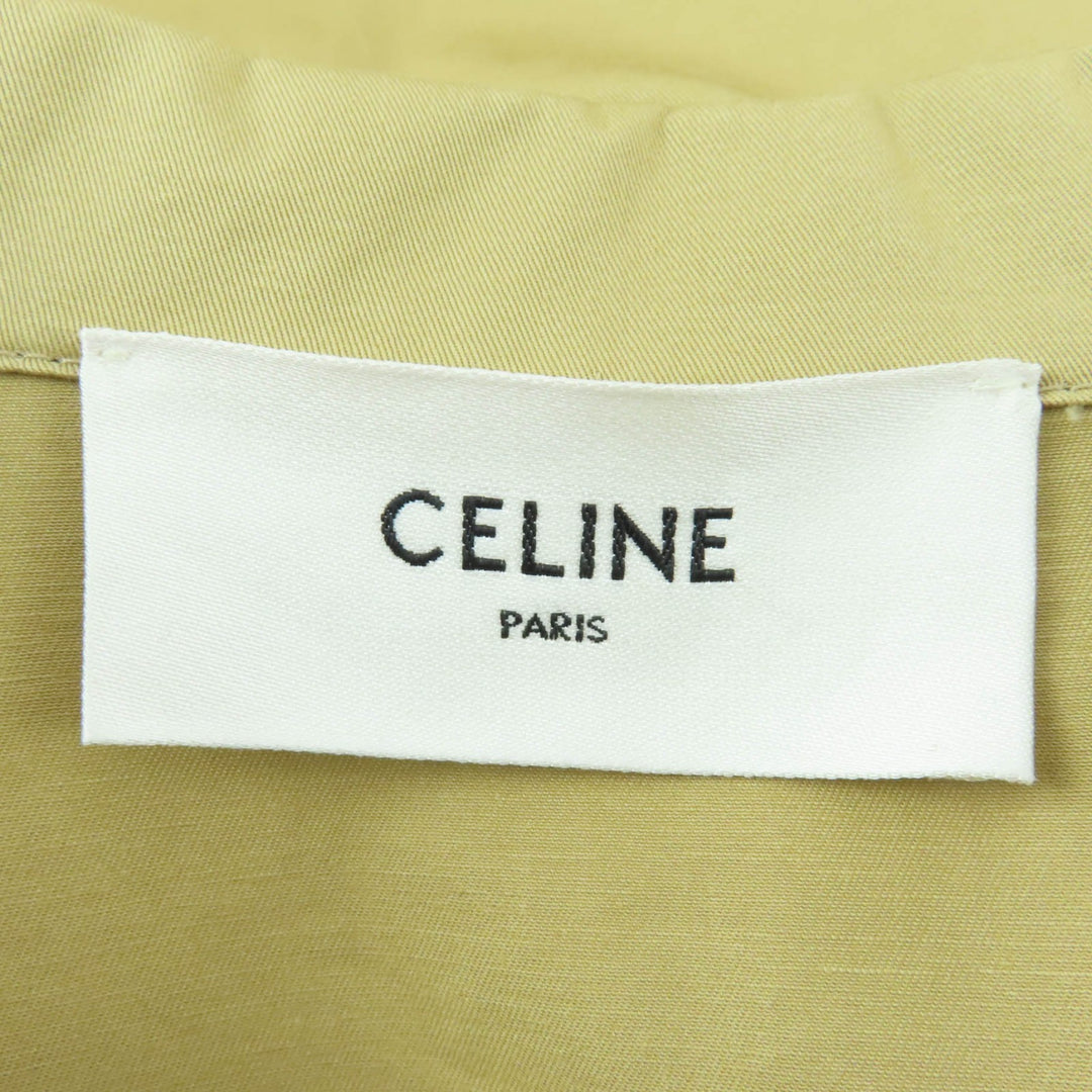 Excellent CELINE one piece Triomphe Button Safari Mini Dress beige 36 2Z490219I