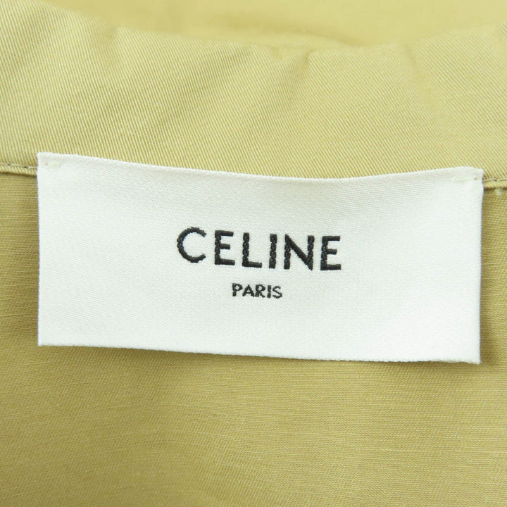 Excellent CELINE one piece Triomphe Button Safari Mini Dress beige 36 2Z490219I
