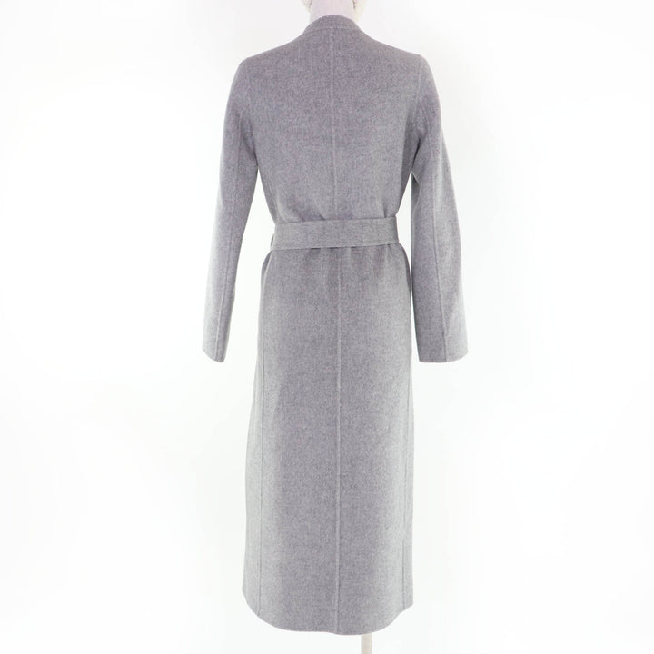 Pristine MADISONBLUE coat Collarless wrap coat gray wool Women XS MB204-2023MQ