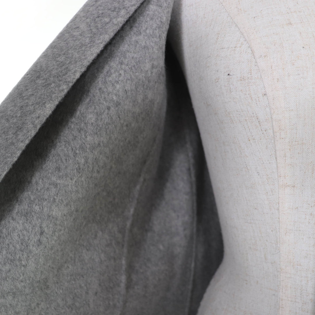 Pristine MADISONBLUE coat Collarless wrap coat gray wool Women XS MB204-2023MQ