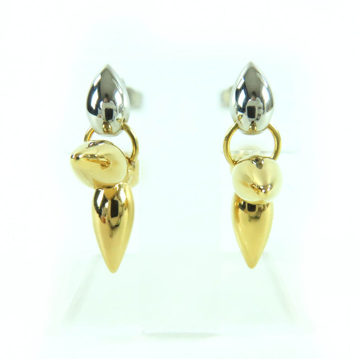Excellent LOUIS VUITTON Pierce Bookle Dreille Louisette Pandan gold M00630