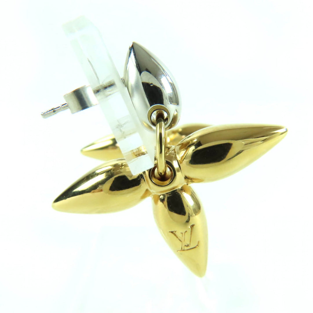 Excellent LOUIS VUITTON Pierce Bookle Dreille Louisette Pandan gold M00630
