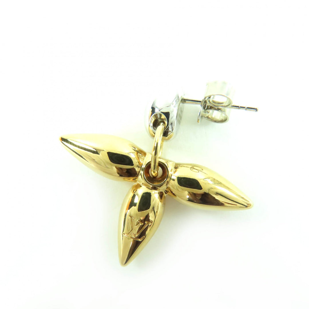 Excellent LOUIS VUITTON Pierce Bookle Dreille Louisette Pandan gold M00630