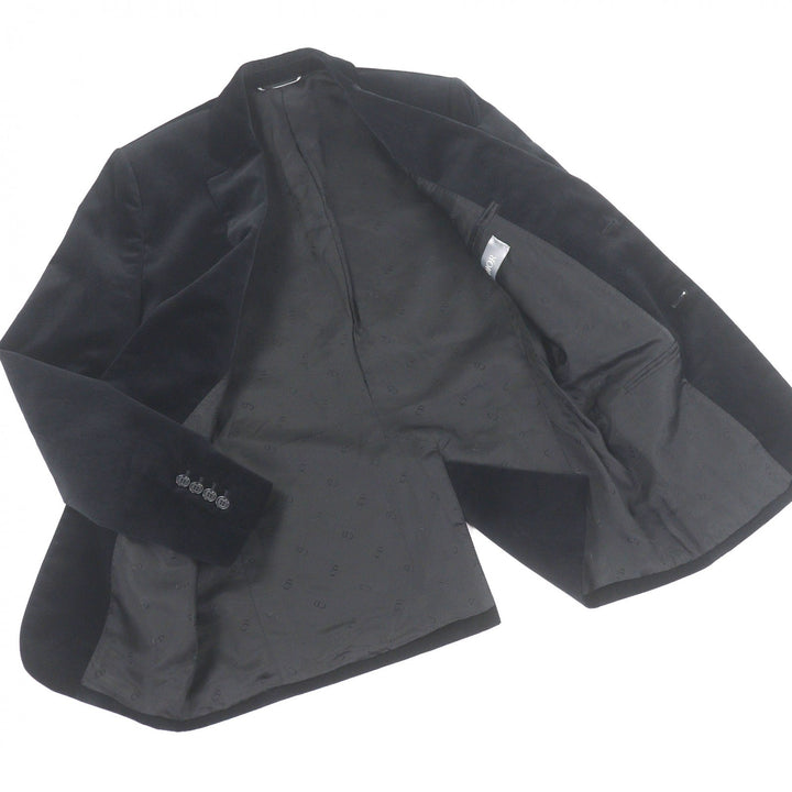 Excellent DIOR tailored jacket Single Velour black cotton mens 46 923C216A4542