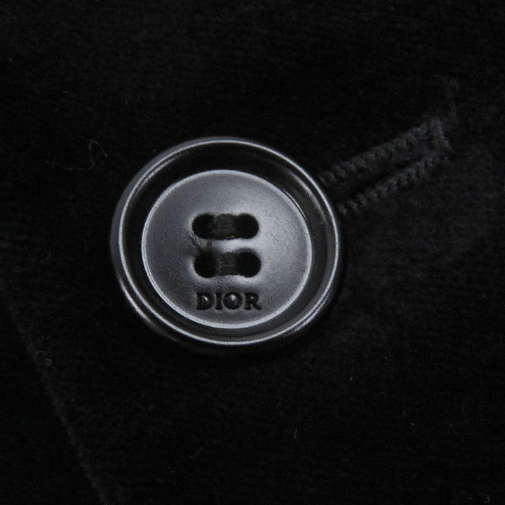 Excellent DIOR tailored jacket Single Velour black cotton mens 46 923C216A4542