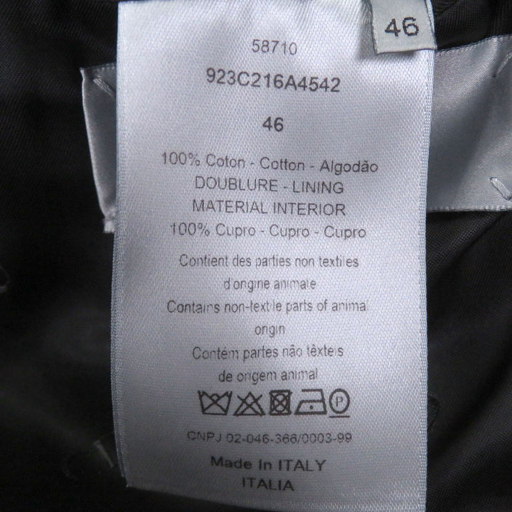 Excellent DIOR tailored jacket Single Velour black cotton mens 46 923C216A4542