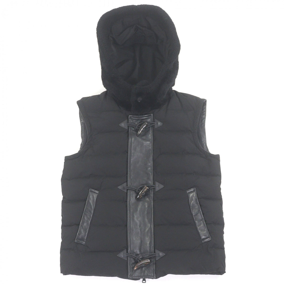 Great EMMETI Down vest DANIEL Toggle Button Hooded Mouton black