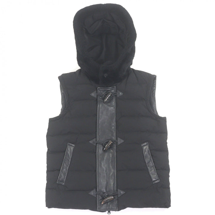 Great EMMETI Down vest DANIEL Toggle Button Hooded Mouton black