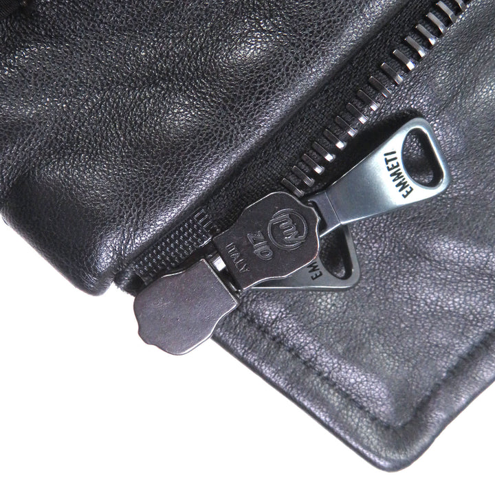 Great EMMETI Down vest DANIEL Toggle Button Hooded Mouton black