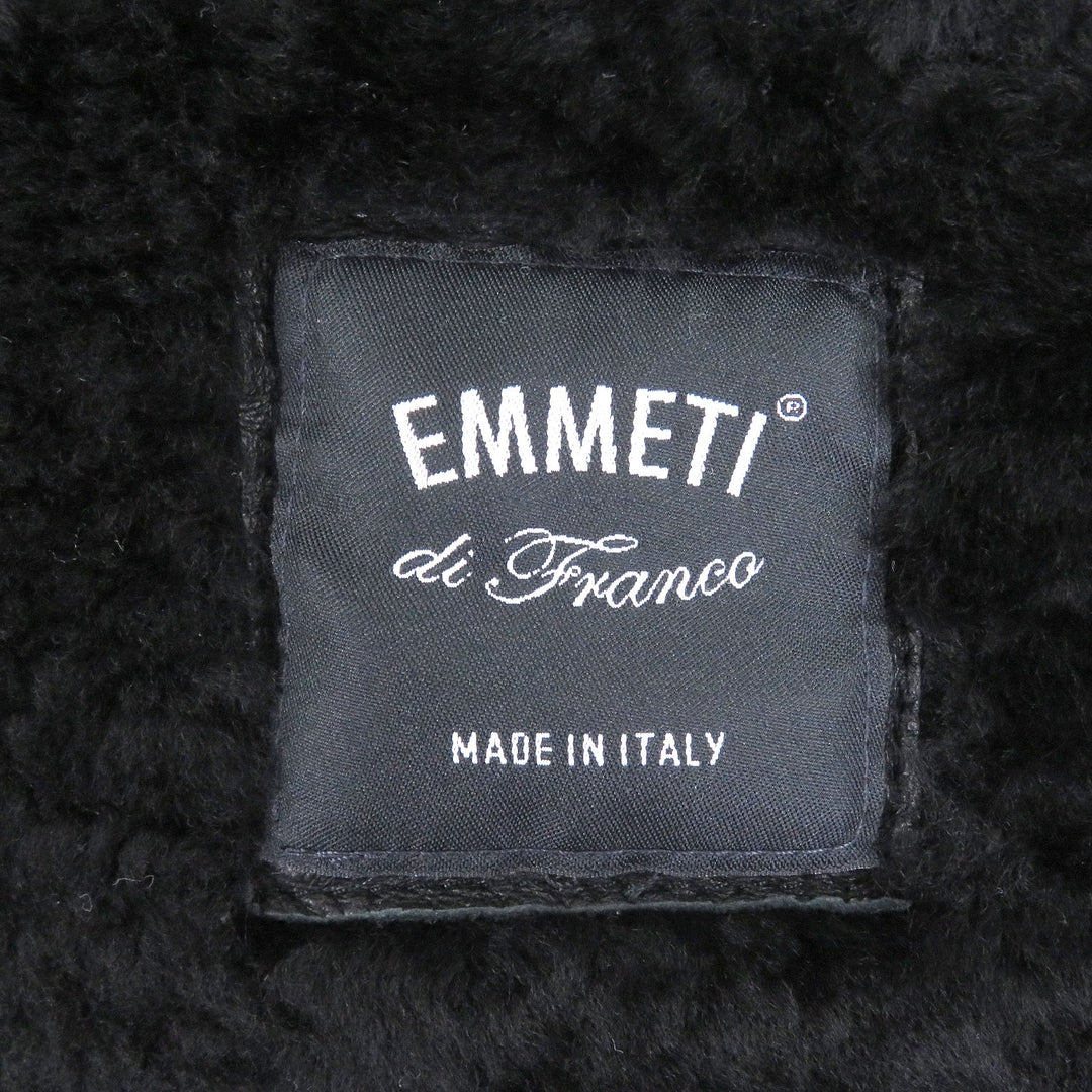 Great EMMETI Down vest DANIEL Toggle Button Hooded Mouton black
