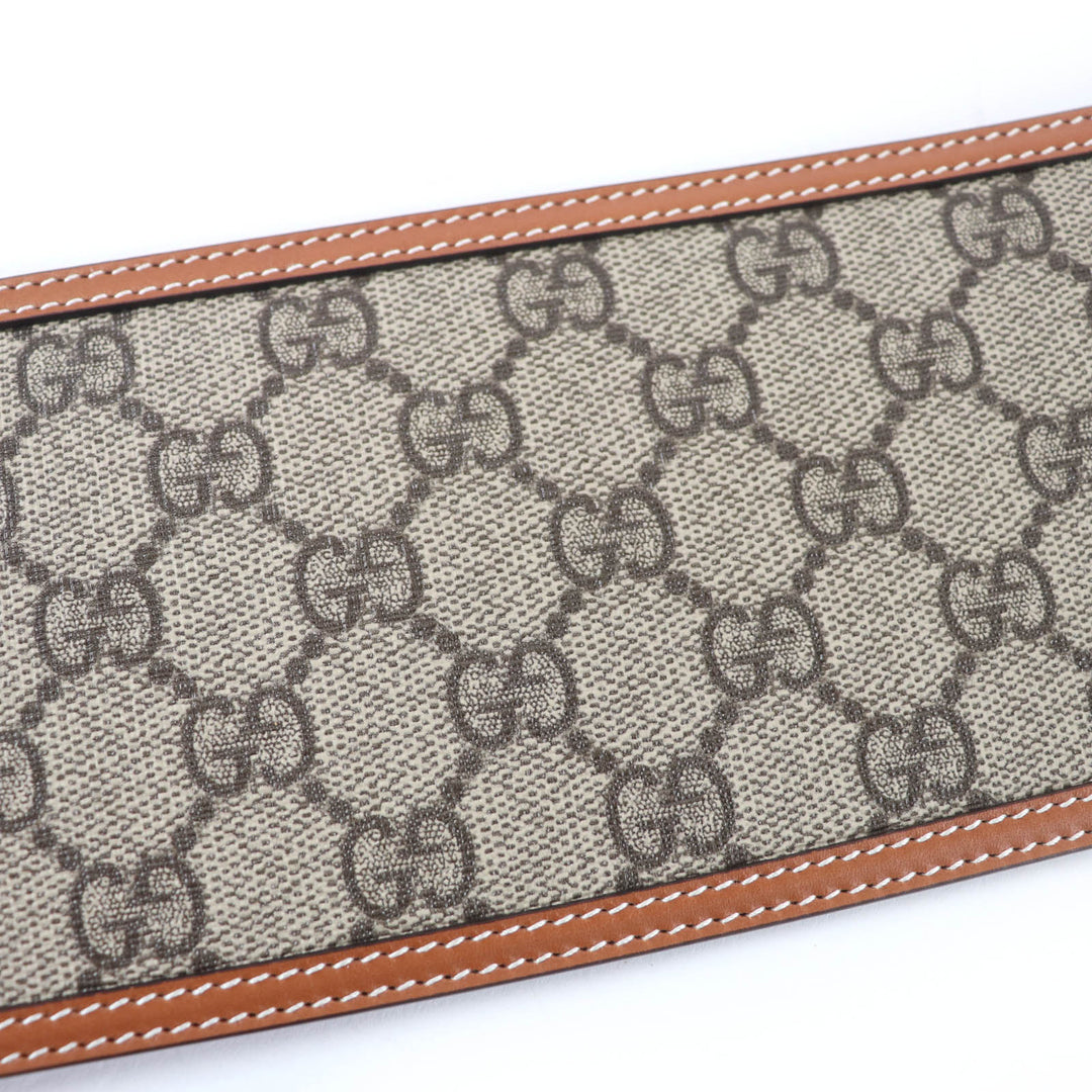 Pristine GUCCI belt GG Supreme Wide Belt Brown GG Supreme Women 718505