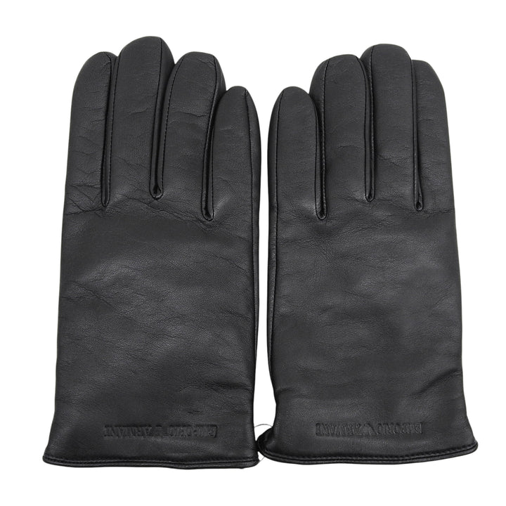 Pristine EMPORIO ARMANI gloves Glove black Sheep leather mens M 624136