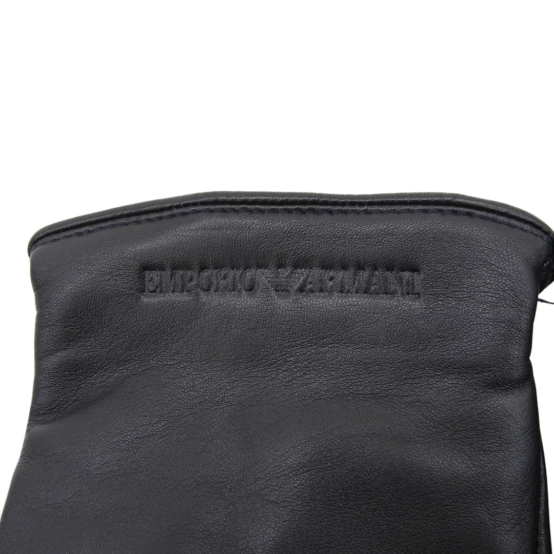 Pristine EMPORIO ARMANI gloves Glove black Sheep leather mens M 624136
