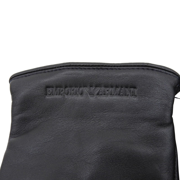 Pristine EMPORIO ARMANI gloves Glove black Sheep leather mens M 624136