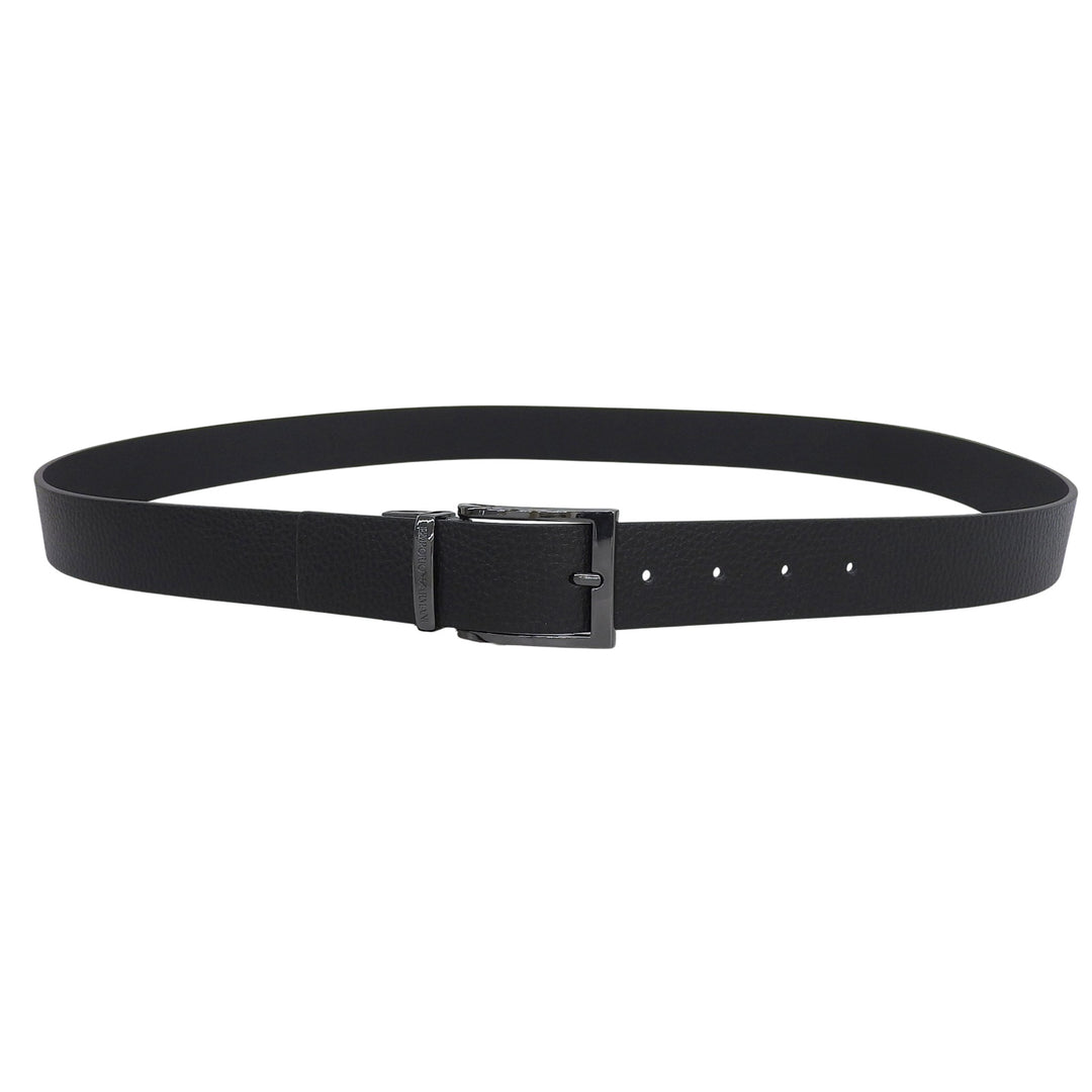 Pristine EMPORIO ARMANI belt Pin buckle reversible leather black mens Y4S195