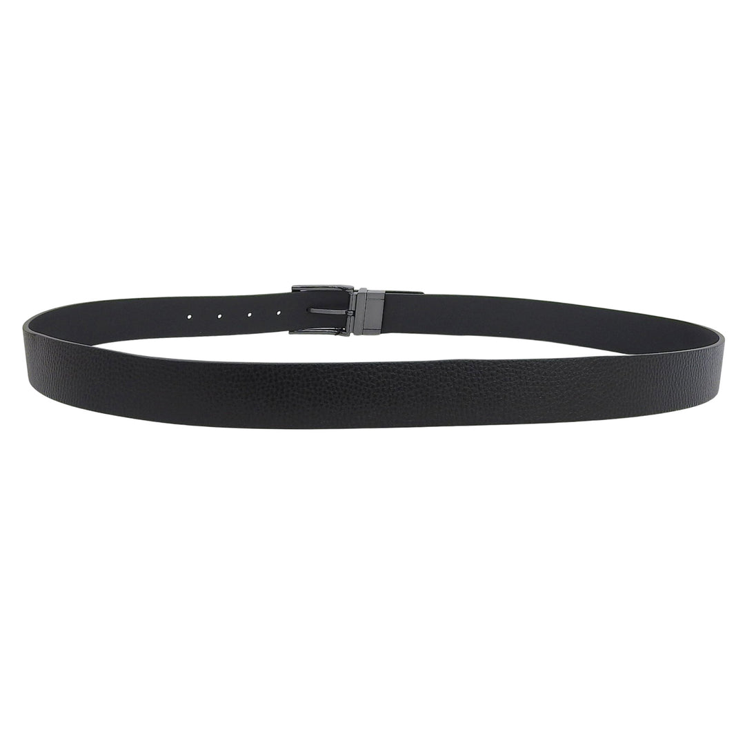 Pristine EMPORIO ARMANI belt Pin buckle reversible leather black mens Y4S195