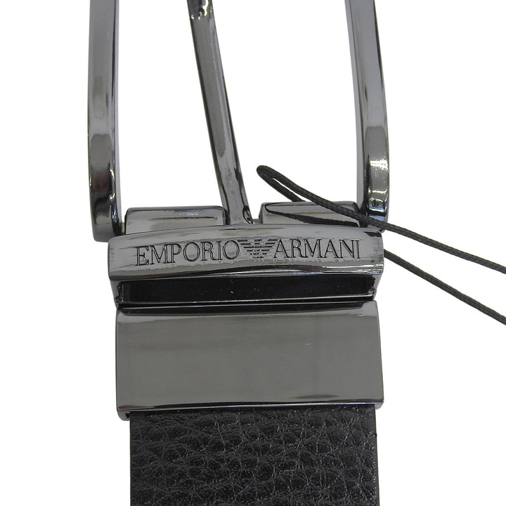 Pristine EMPORIO ARMANI belt Pin buckle reversible leather black mens Y4S195