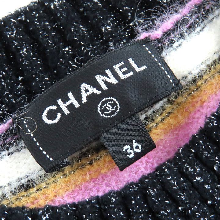 Excellent CHANEL Métiers d'Art Collection COCO Mark Knit Sweater 36 P72906