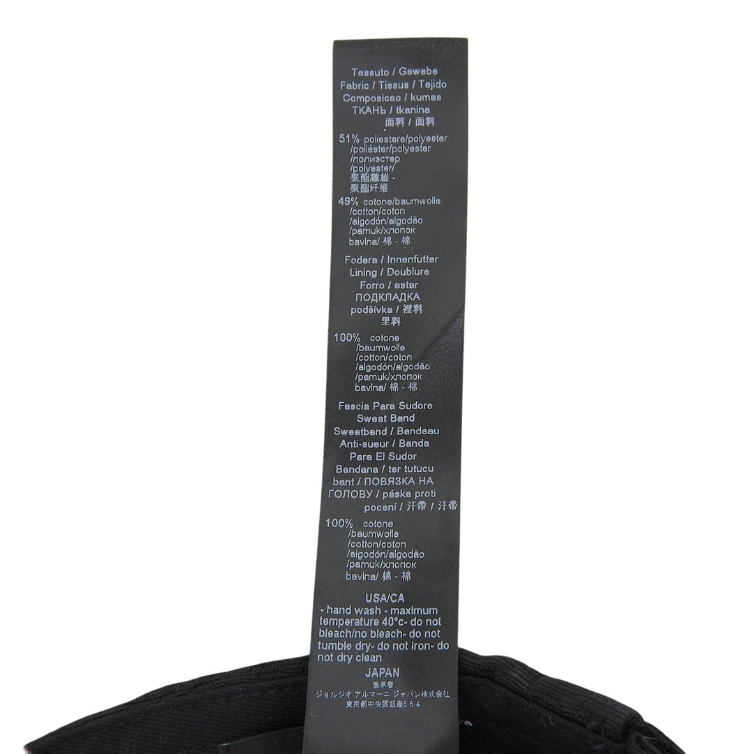 Excellent EMPORIO ARMANI cap All-over pattern with metal logo black mens