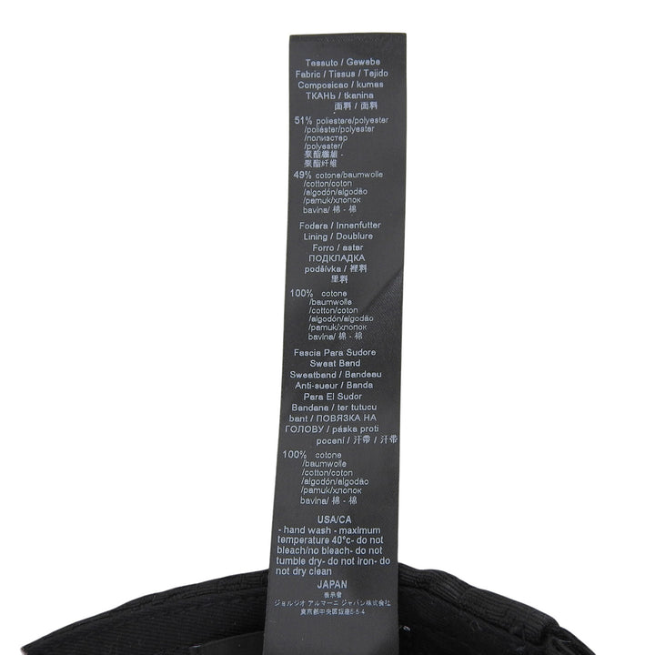 Excellent EMPORIO ARMANI cap All-over pattern with metal logo black mens