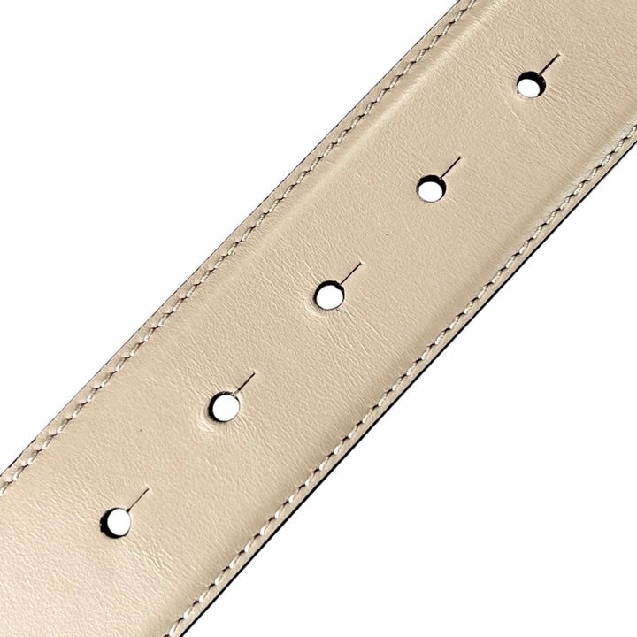 Great VERSACE belt Medusa motif buckle beige Calf leather mens