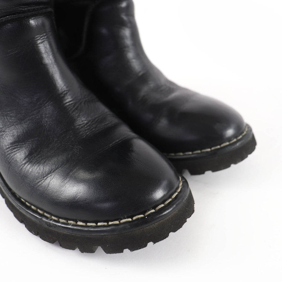 Great CHANEL short boots CC Coco Cocoon Leather Engineer Boots black 37 G26537