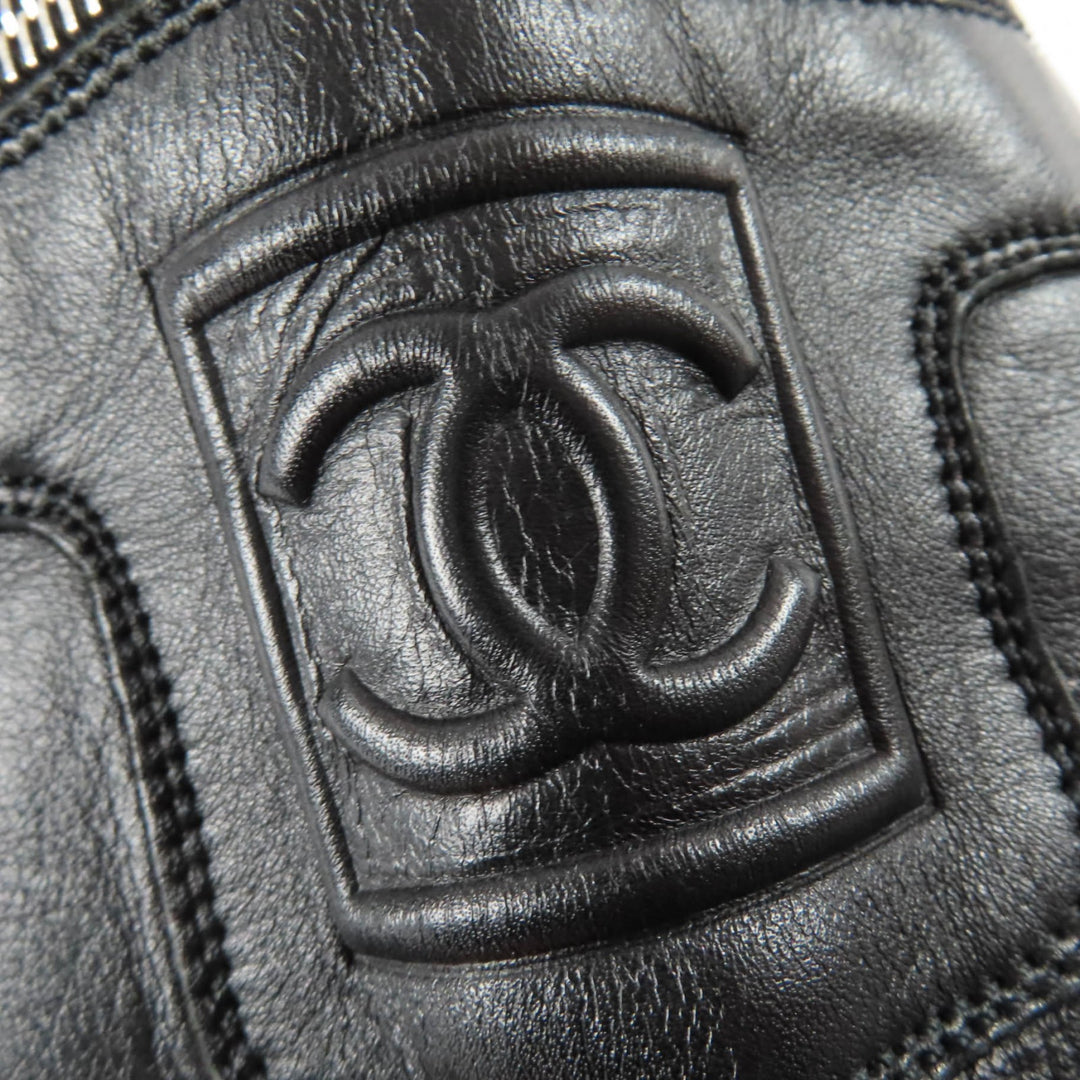 Great CHANEL short boots CC Coco Cocoon Leather Engineer Boots black 37 G26537