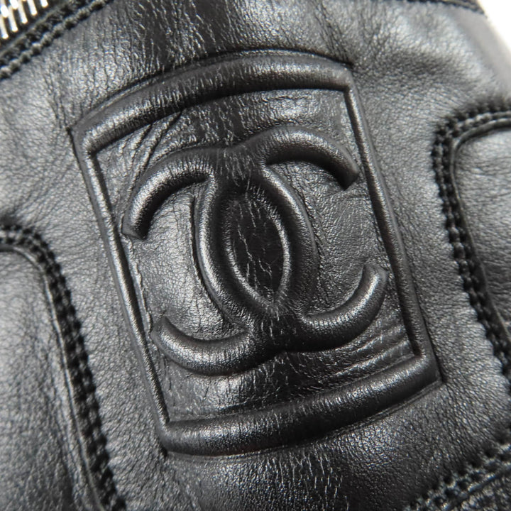 Great CHANEL short boots CC Coco Cocoon Leather Engineer Boots black 37 G26537