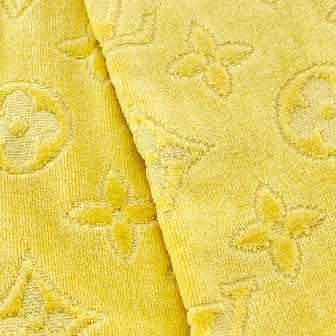 Pristine LOUIS VUITTON towel Monogram Pattern Bath Towel yellow cotton R96537