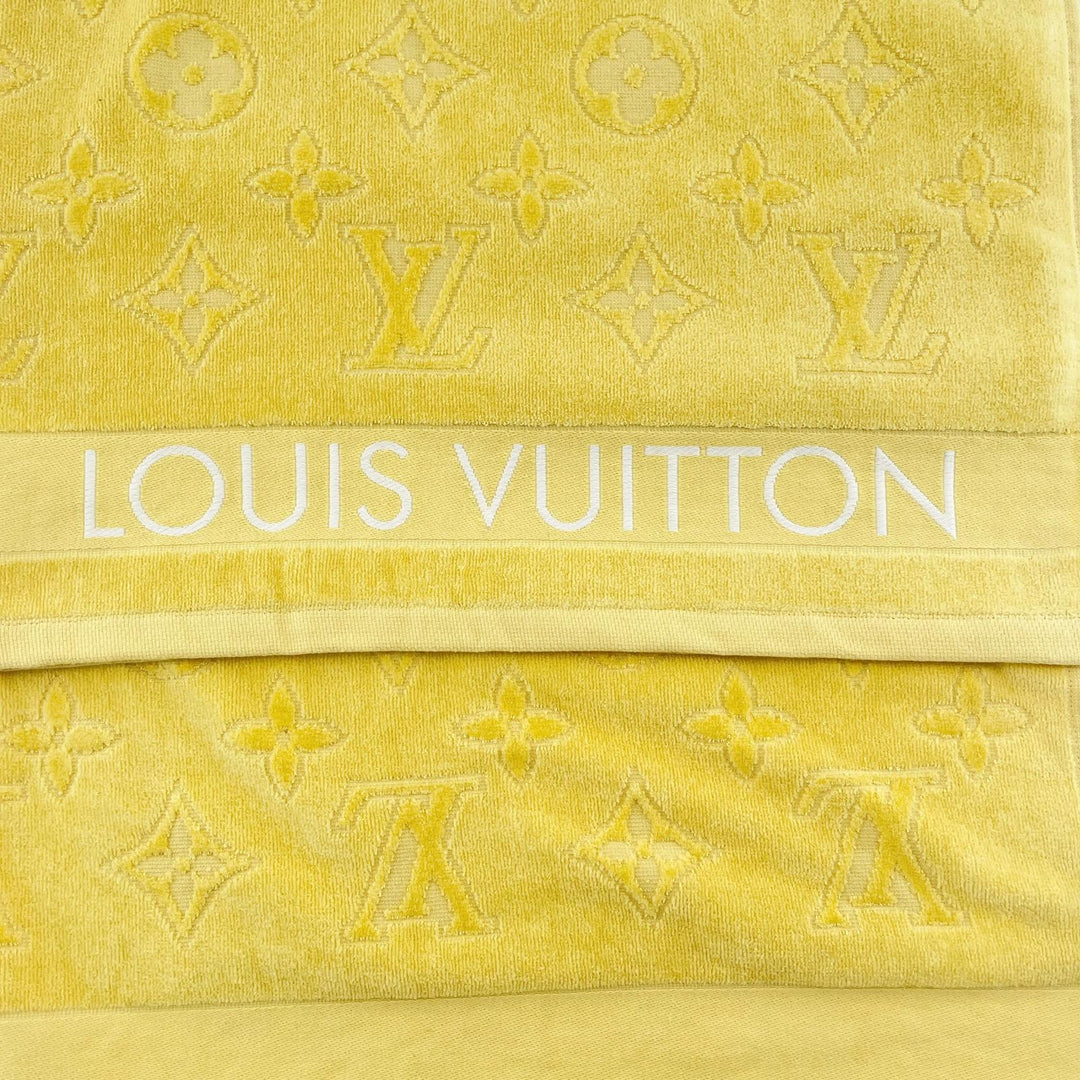 Pristine LOUIS VUITTON towel Monogram Pattern Bath Towel yellow cotton R96537