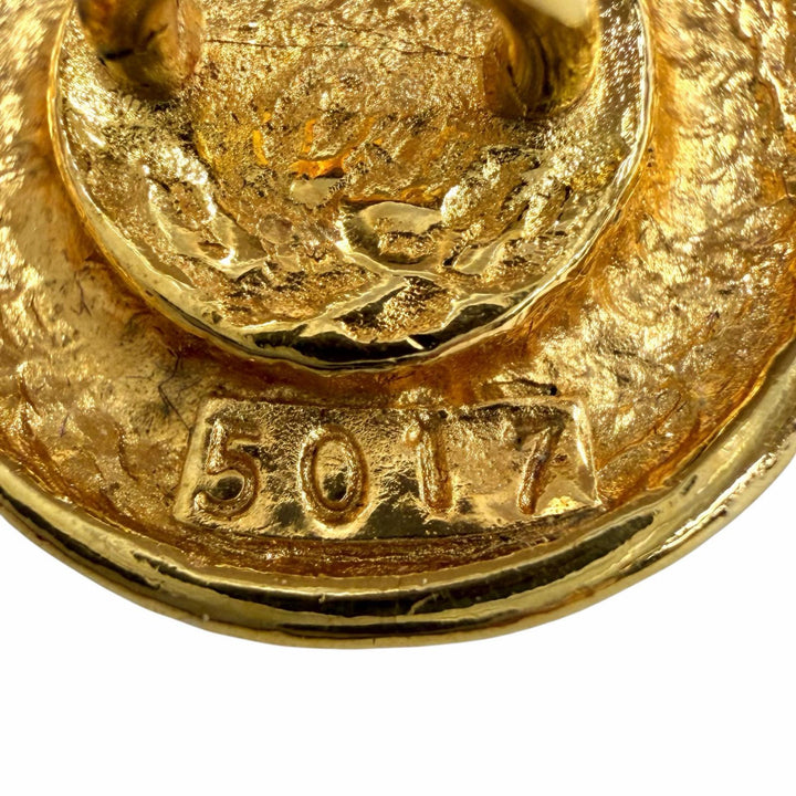 Great CHANEL button COCO Mark gold Women