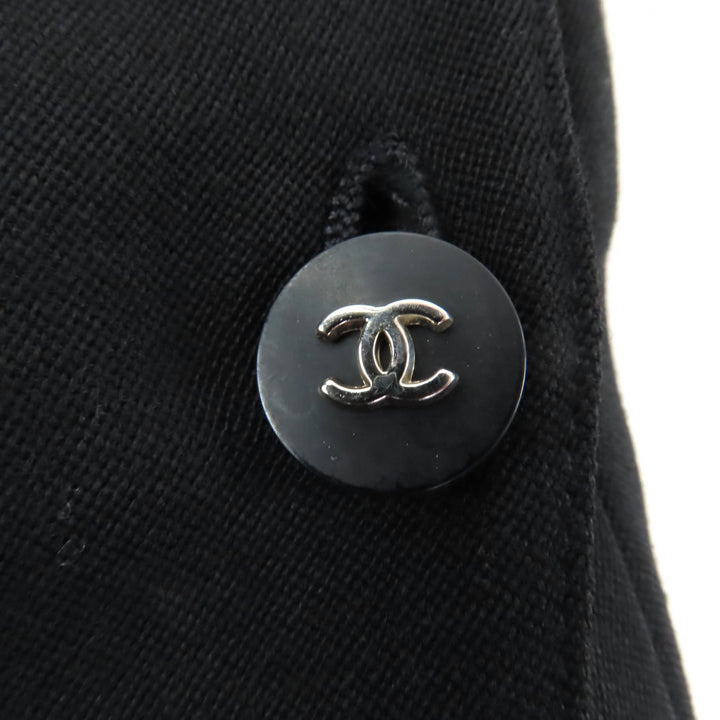 Excellent CHANEL Wrap skirt black wool Women 40 96P P06492