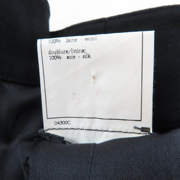 Excellent CHANEL Wrap skirt black wool Women 40 96P P06492