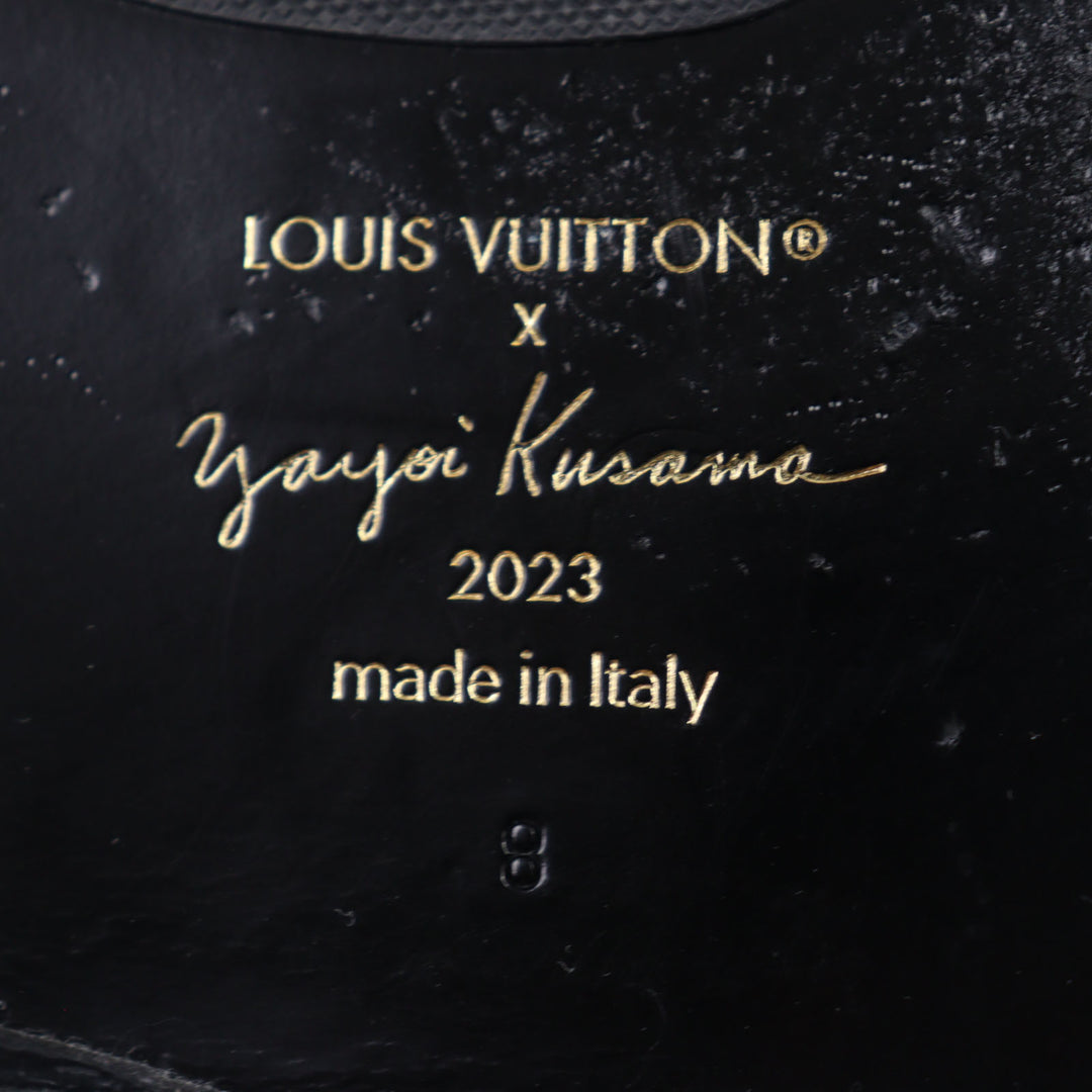 Great LOUIS VUITTON Yayoi Kusama Sandals LV oasis line black leather mens 8