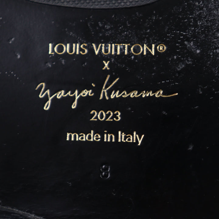 Great LOUIS VUITTON Yayoi Kusama Sandals LV oasis line black leather mens 8