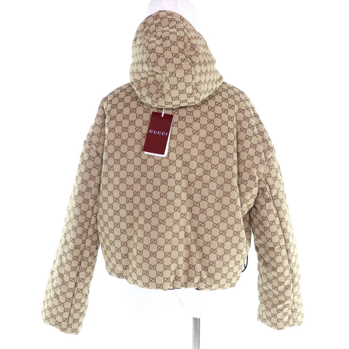 Pristine GUCCI Jacket Reversible GG canvas padding black polyester 44 789823