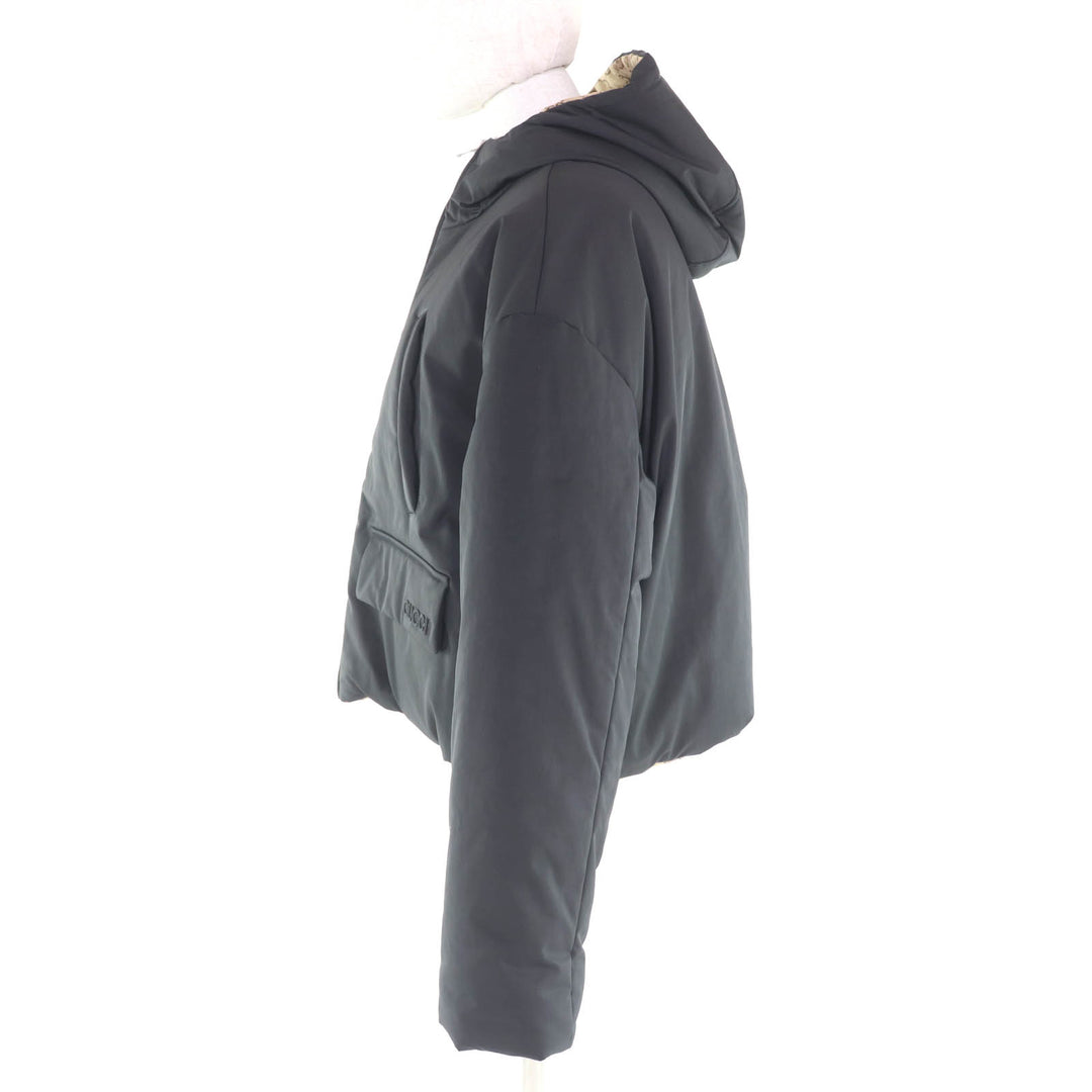 Pristine GUCCI Jacket Reversible GG canvas padding black polyester 44 789823