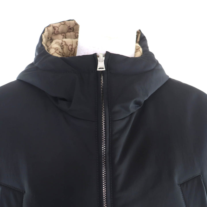 Pristine GUCCI Jacket Reversible GG canvas padding black polyester 44 789823