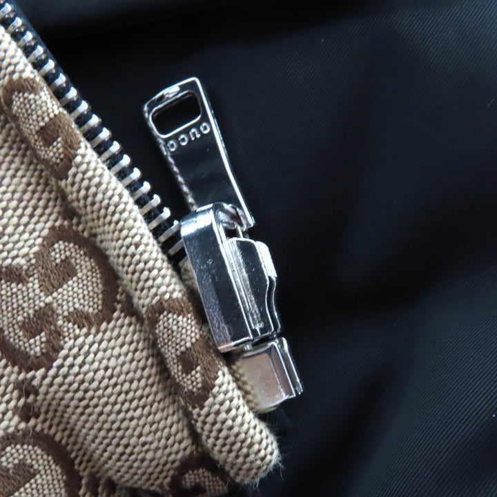 Pristine GUCCI Jacket Reversible GG canvas padding black polyester 44 789823