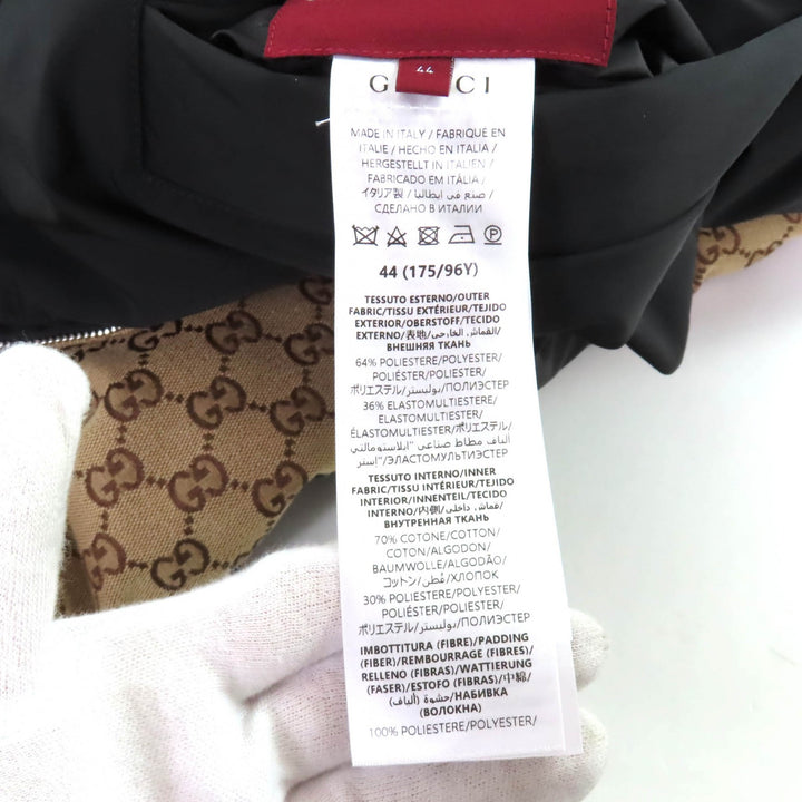 Pristine GUCCI Jacket Reversible GG canvas padding black polyester 44 789823