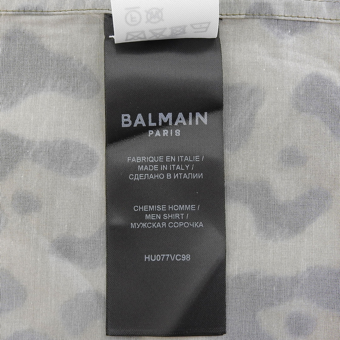 Excellent BALMAIN Long sleeve shirt beige Cupra mens 39 HU077VC98