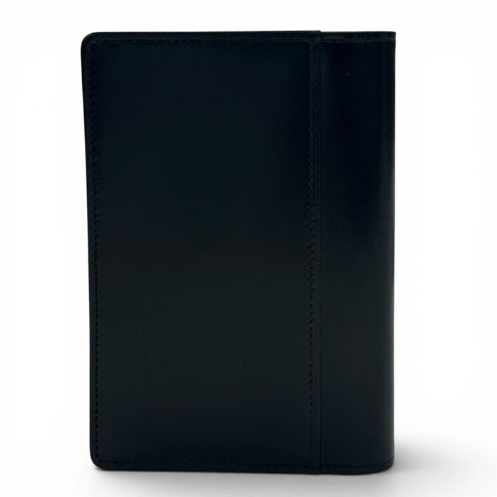 Excellent MONTBLANC Card Case White Star (foldable) black leather mens