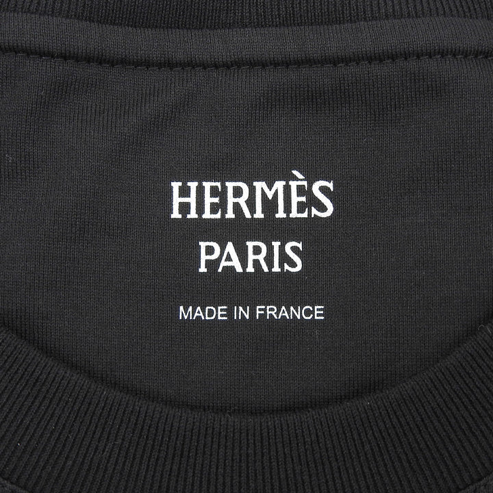 Pristine HERMES Short sleeve T-shirt Cartouche Mall cotton Women 36 4H4643DA