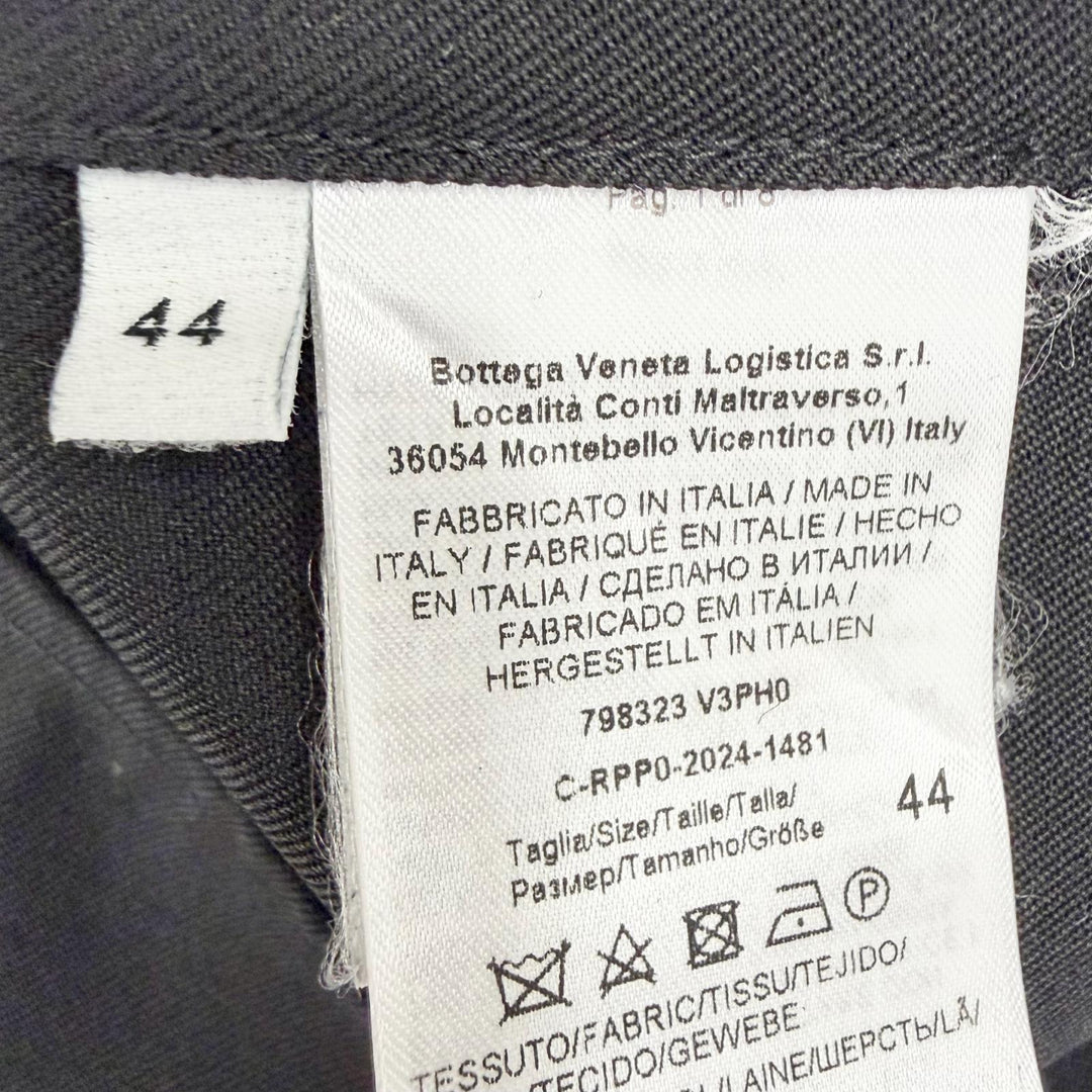 Great BOTTEGAVENETA Long sleeve shirt Wool twill shirt black wool mens 44 798323