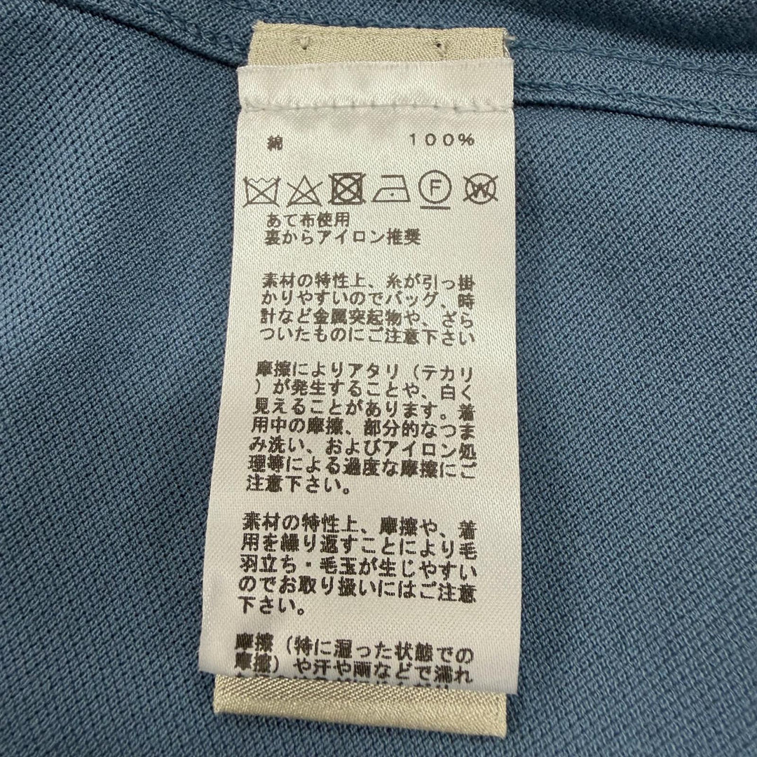 Great HERMES Short sleeve polo shirt blue cotton mens L