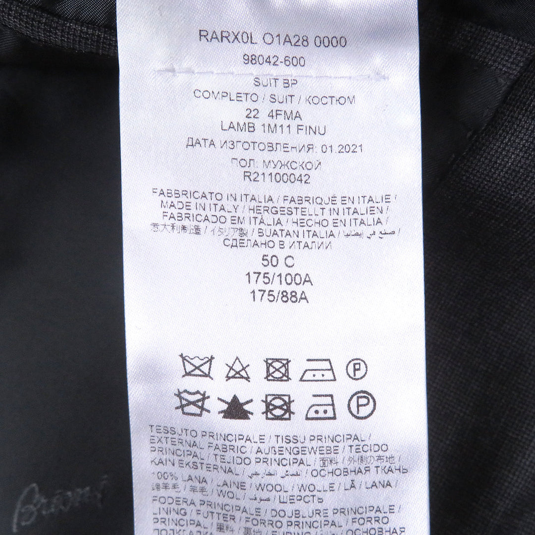 Excellent Brioni suit SIGNATURE Super150s Single gray wool mens 50