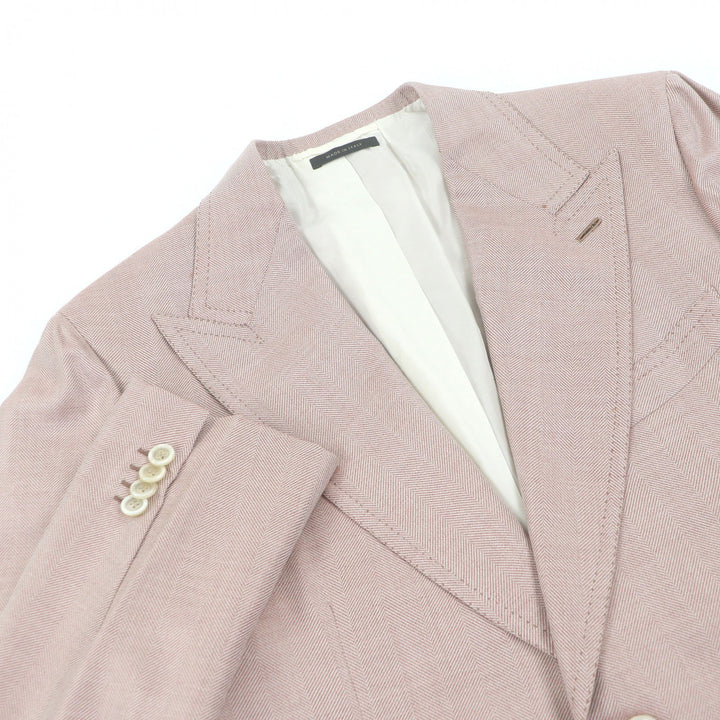 Excellent Brioni tailored jacket Single Blazer pink cashmere mens 50