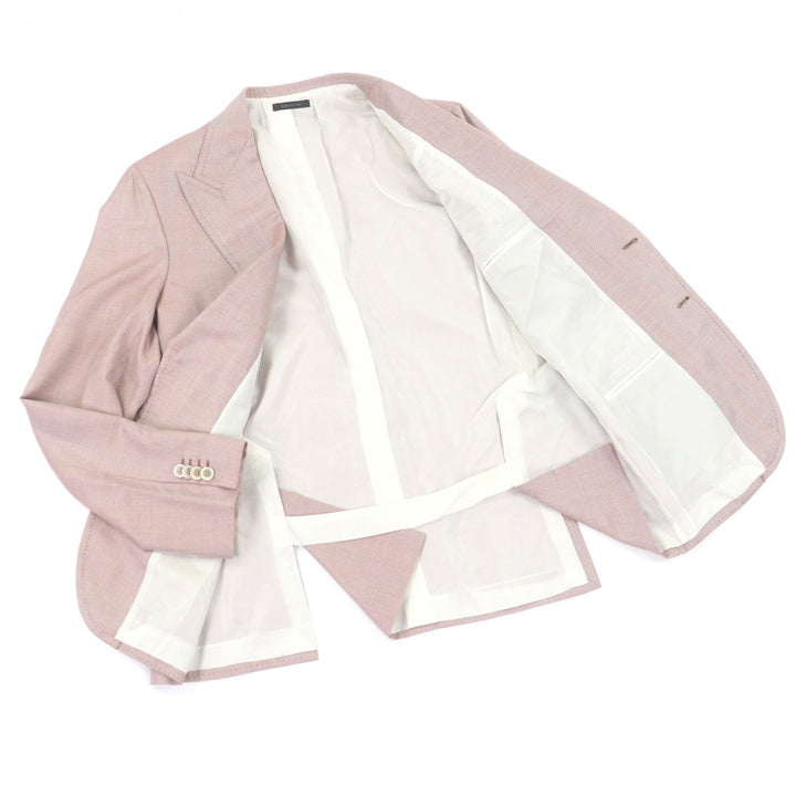 Excellent Brioni tailored jacket Single Blazer pink cashmere mens 50
